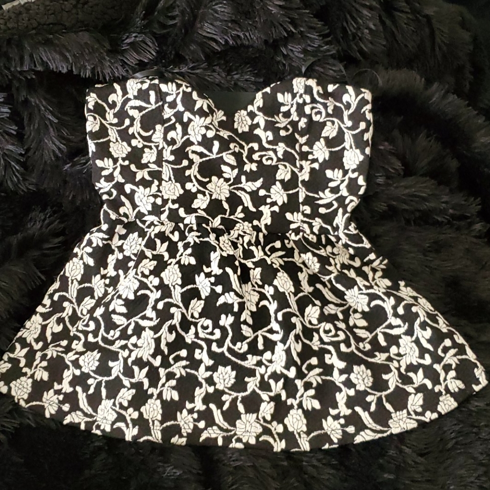 Strapless Floral Top